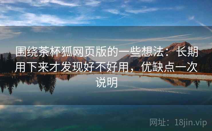 围绕茶杯狐网页版的一些想法:长期用下来才发现好不好用,优缺点一次说明 围绕茶杯狐网页版的一些想法:长期用下来才发现好不好用,优缺点一次说明